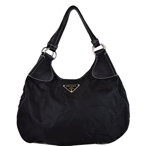 black nylon hobo bag prada|Prada nylon bag vintage.